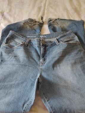 Style & Co. Light Blue Bootcut Jeans with Distressed Knees